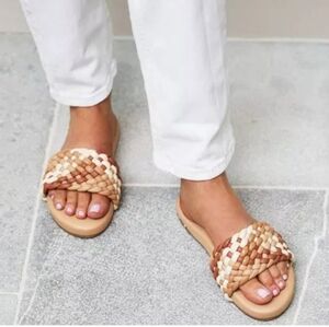 Beek Baza Brown and Tan Crossover Sandals